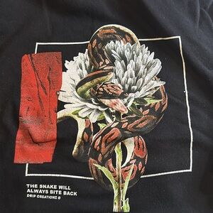 Black Hoodie with Design. “The Snake will always Bites Back”